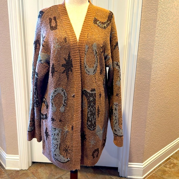 NWOT Entro Western Cardigan Size L/XL - Picture 1 of 8